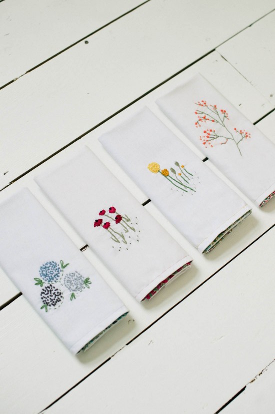 Embroidered napkins
